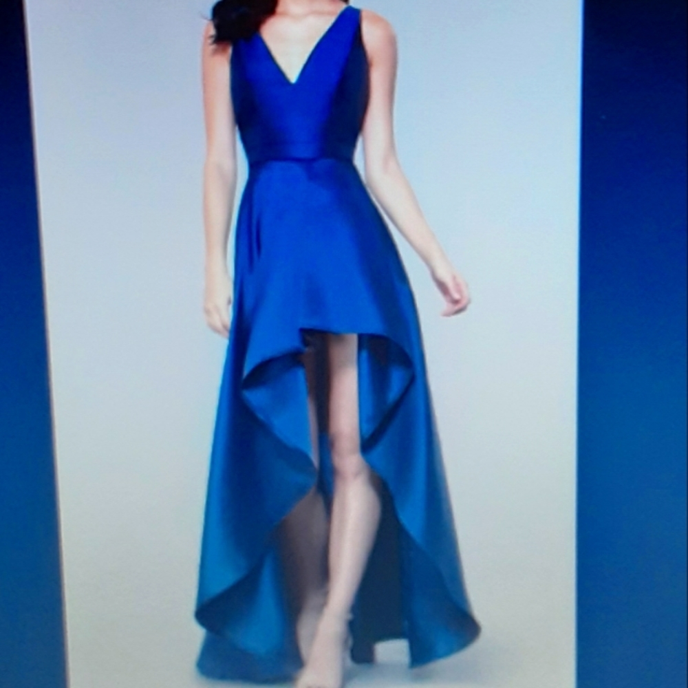 Navy High-low Prom Dress